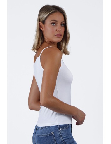 Admas - top con scollo in raso 43483-0-004 bianco