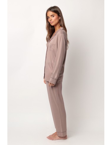 Admas - pigiama lungo microfibra 62617-0-172 moka