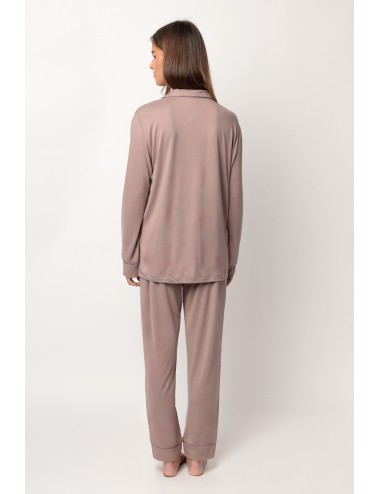 Admas - pigiama lungo microfibra 62617-0-172 moka