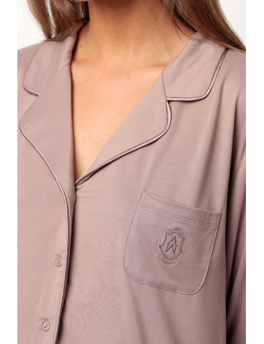 Admas - pigiama lungo microfibra 62617-0-172 moka