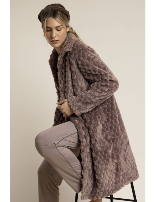 Admas - accappatoio in jacquard corel 67155-0-172 moka