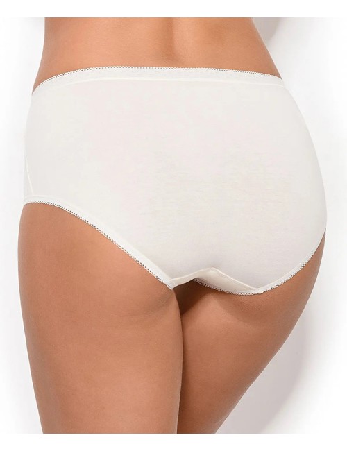 Bi-pack 2 midi esencial slip vita alta 1031481 bianco