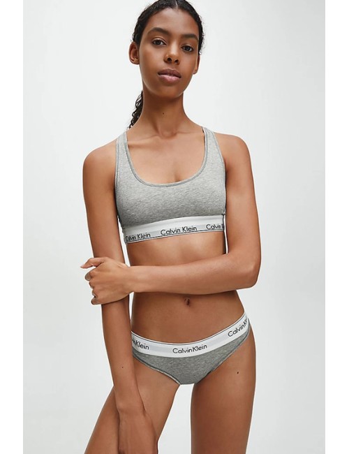 Ck - slip bikini cotton  0000f3787e grigio