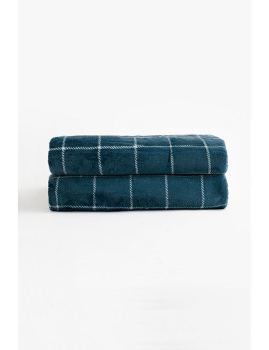 Admas - plaid unisex double-face corel 69035-0-0216 navy