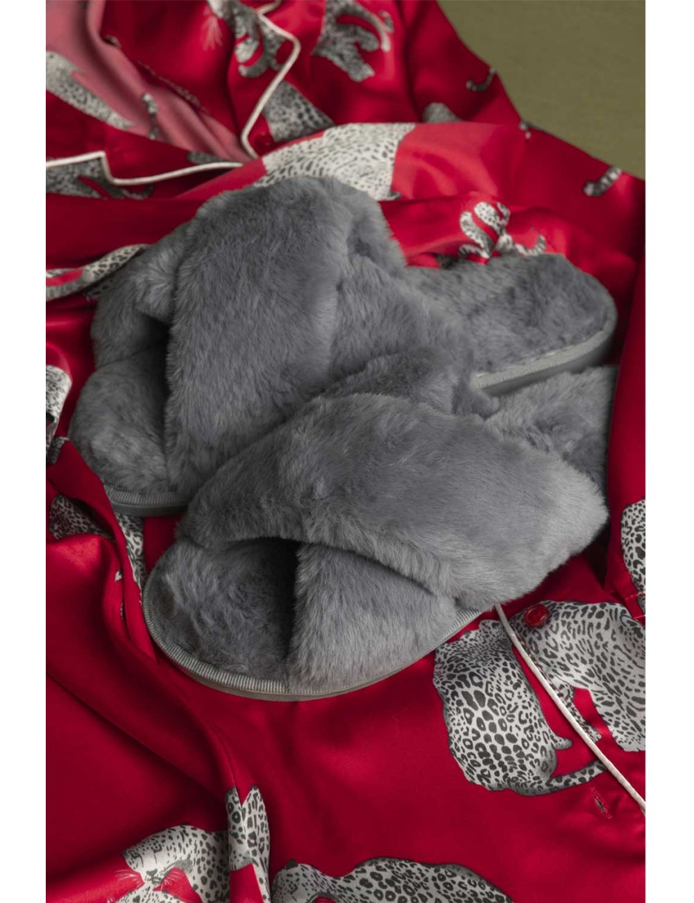 Admas - pantofole aperte da donna in corel  69131s grigio