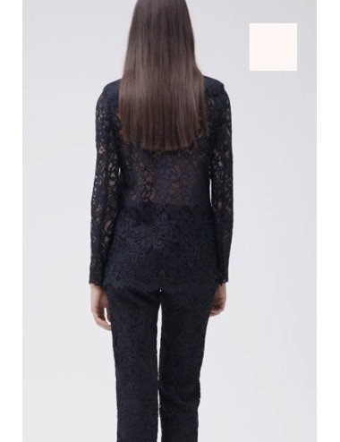 Giacca doppiopetto in pizzo ww30545 sabbia +++