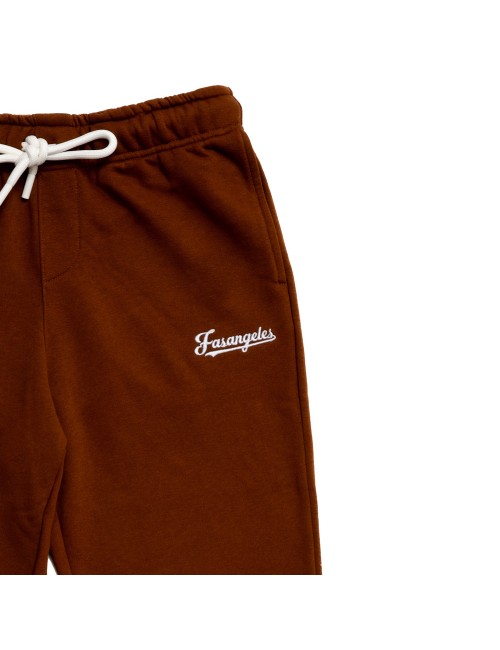 Fasangeles - pantalone tuta basic logo fa25bc02 choccolate