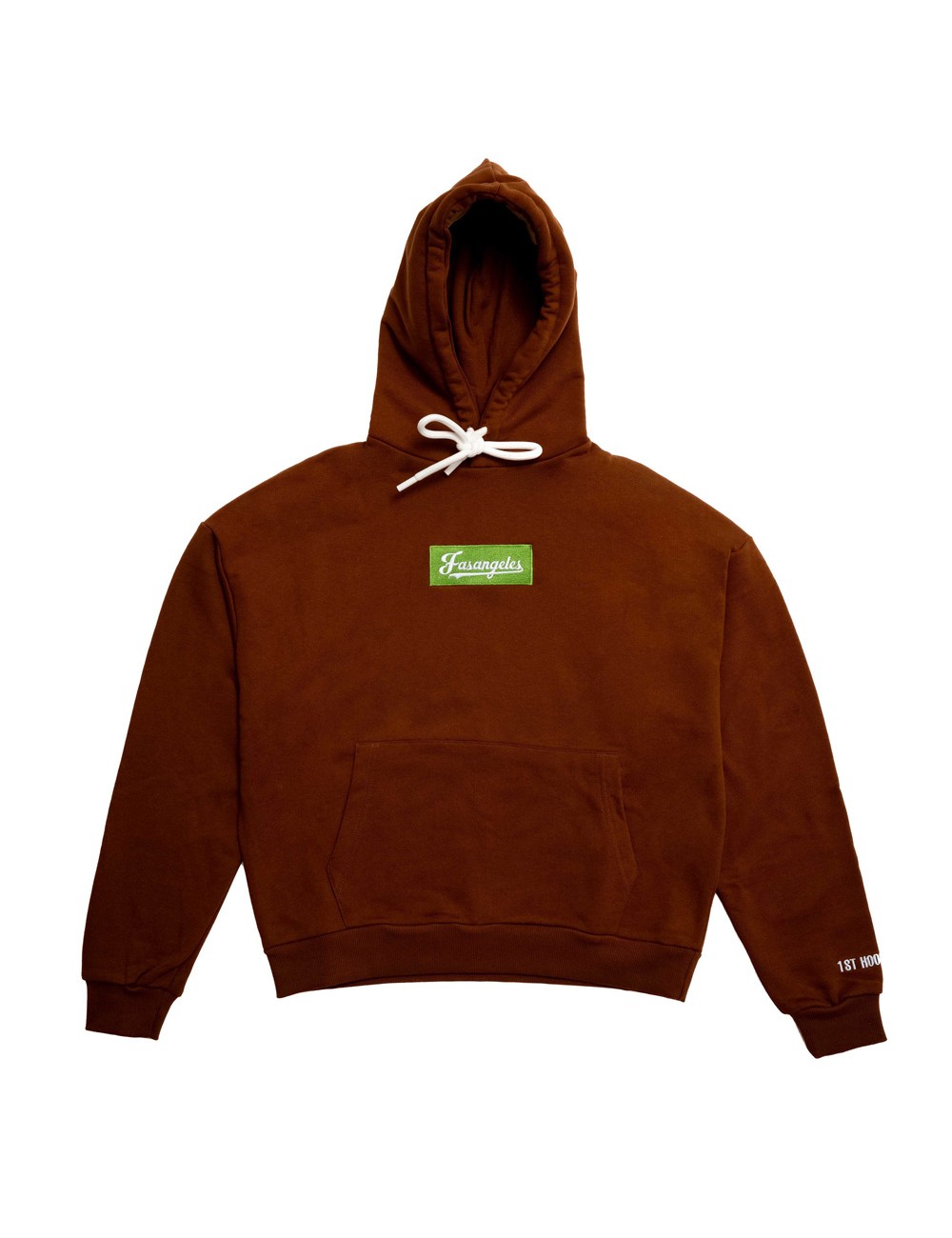 Fasangeles - felpa con cappuccio tuta basic logo fa25bh01 choccolate