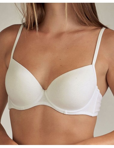 Parisblue - reggiseno balconcino in cotone elen bianco