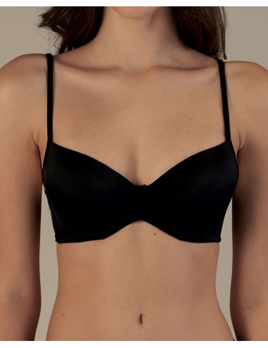 Parisblue - reggiseno balconcino in microfibra bi- elastica 117954 sicily nero