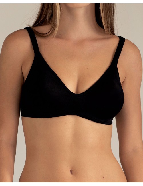 Parisblue - reggiseno sfoderato senza ferretto in coppa c sun nero