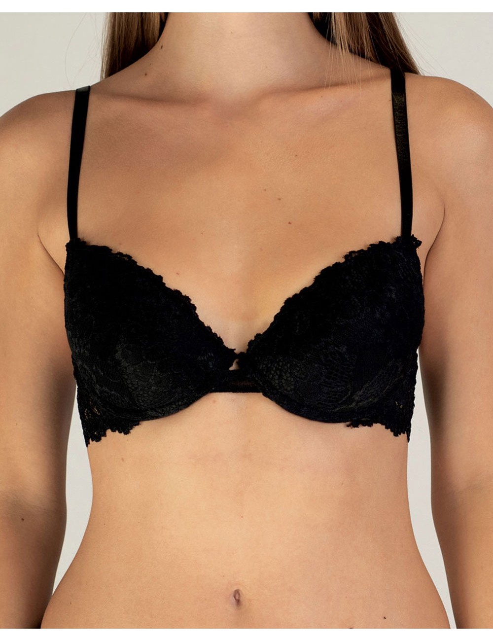Parisblue - reggiseno push-up in pizzo faby nero