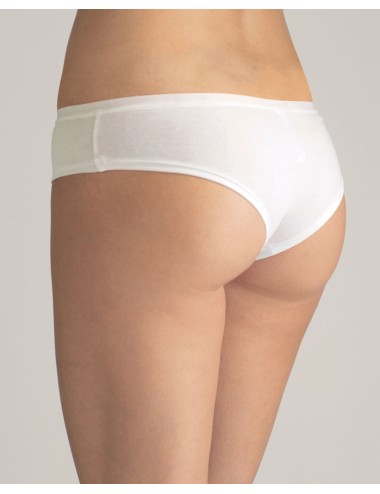 Parisblue - brasiliana in cotone elasticizzato moni bianco