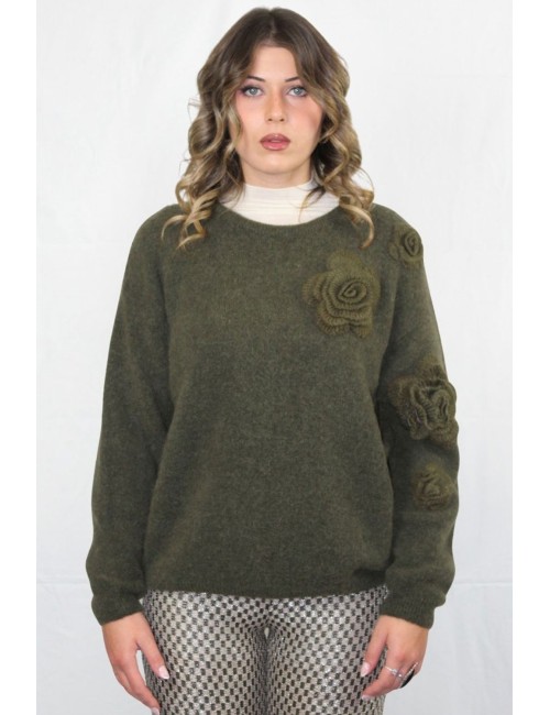 Pho firenze - maglia alpaca 4324016s military