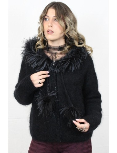 Pho firenze - maglia mohair lux 4324017 nero