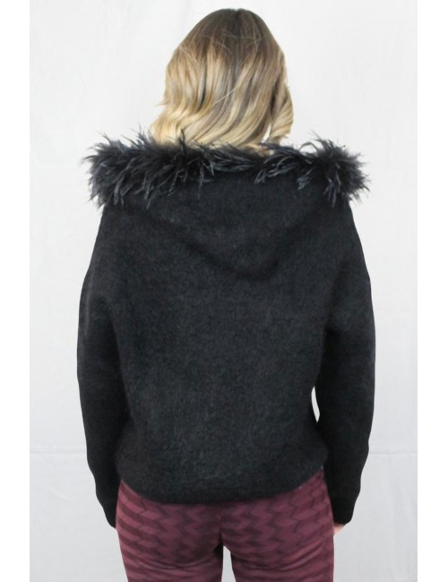 Pho firenze - maglia mohair lux 4324017 nero