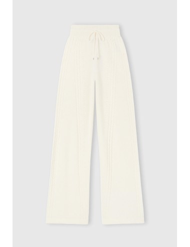 Ermanno scervino - pantalone cropped in misto lana e cashmere con motivo a trecc