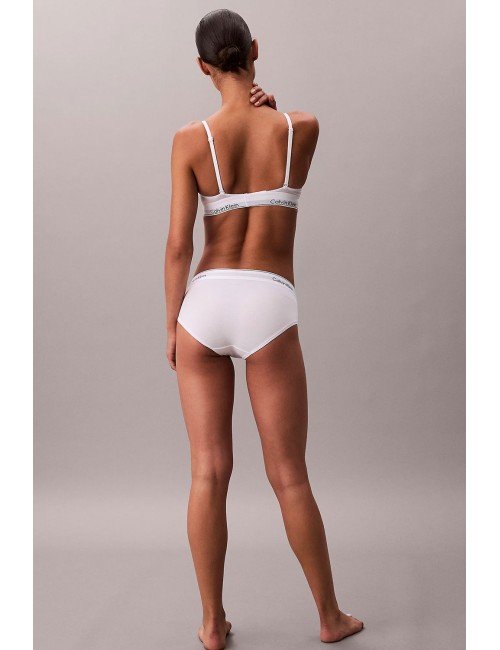 Ck - brassière leggermente foderata - icon cotton modal lv00qf8498-100 bianco