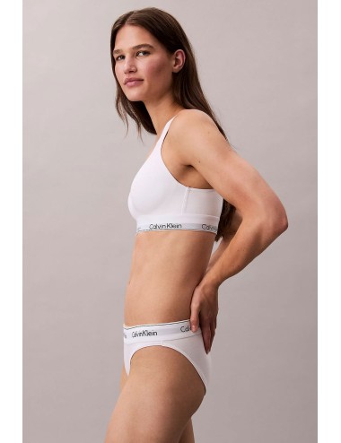Ck - brassière di sostegno - icon cotton modal lv00qf8500-100 bianco