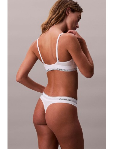 Ck - perizoma - icon cotton modal lv00qf8518 100 bianco