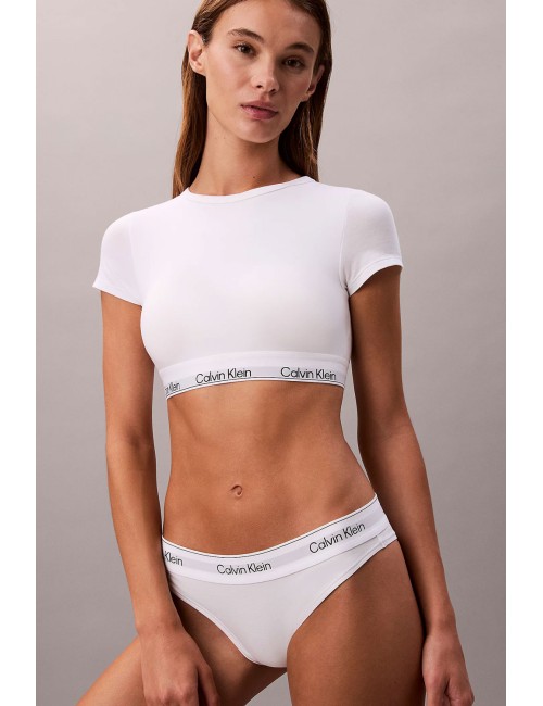 Ck - slip brasiliani - icon cotton modal lv00qf8522 100 bianco