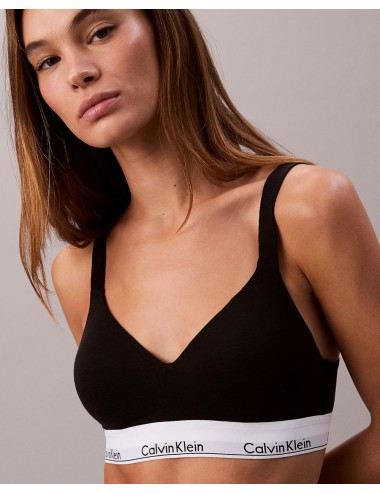 Ck - brassière di sostegno - icon cotton modal lv00qf8500-ub1 nero