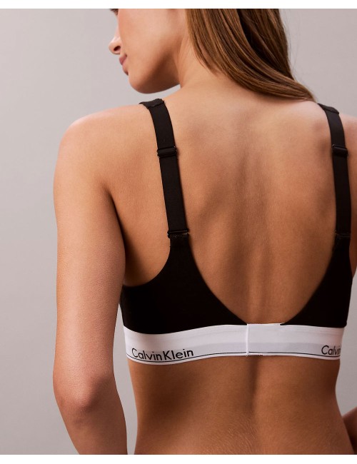 Ck - brassière di sostegno - icon cotton modal lv00qf8500-ub1 nero