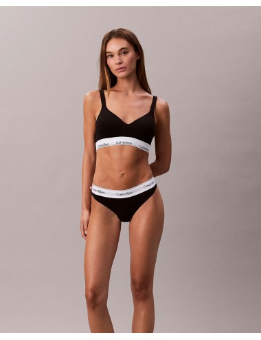 Ck - brassière di sostegno - icon cotton modal lv00qf8500-ub1 nero