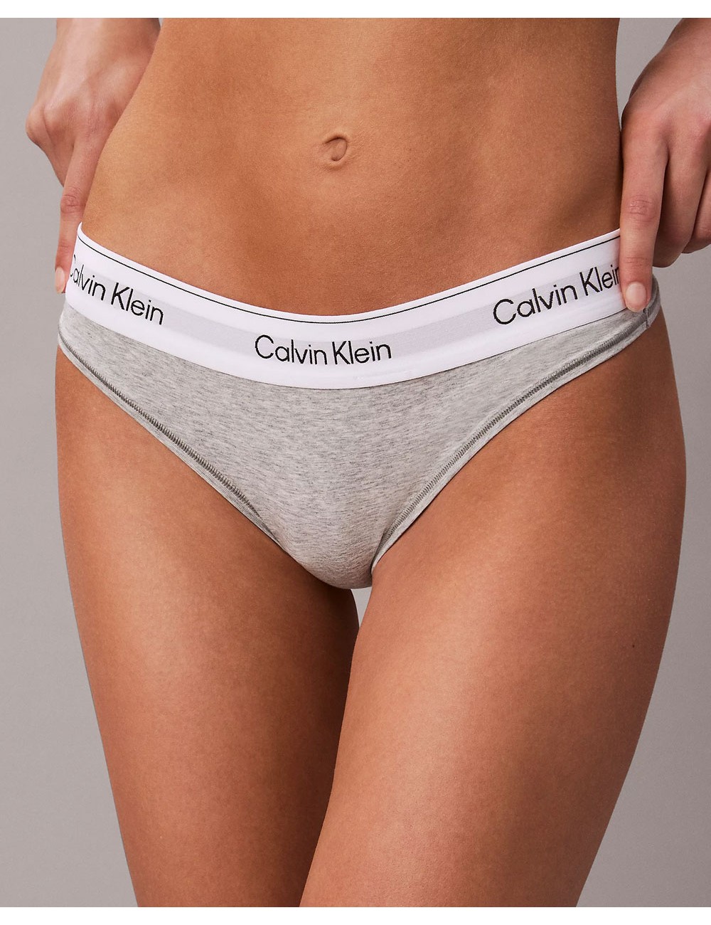 Ck - perizoma - icon cotton modal lv00qf8518 p7a grigio