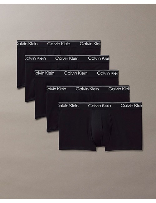 Ck - boxer a vita bassa in confezione da 5 - microfibre stretch lv00nb4409-ub1