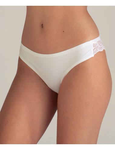 Parisblue - brasiliana in pizzo elasticizzato fairy bianco