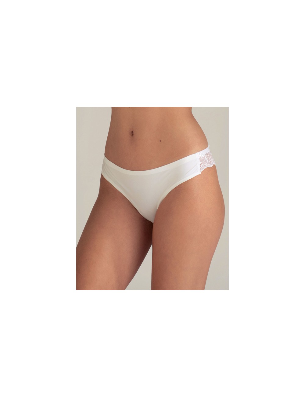 Parisblue - brasiliana in pizzo elasticizzato fairy bianco