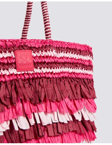 Maxi borsa terra in paglia intrecciata con ricamo aw744abpa100 86702