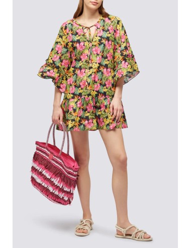 Maxi borsa terra in paglia intrecciata con ricamo aw744abpa100 86702