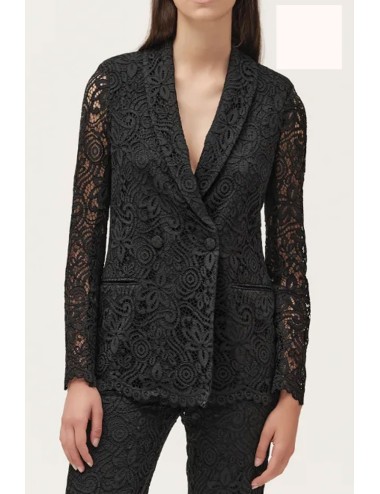 Giacca doppiopetto in pizzo ww30545 sabbia +++