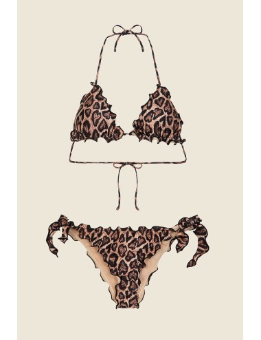 Effek - bikini triangolo con slip regolabile fantasia fk25-2208x14