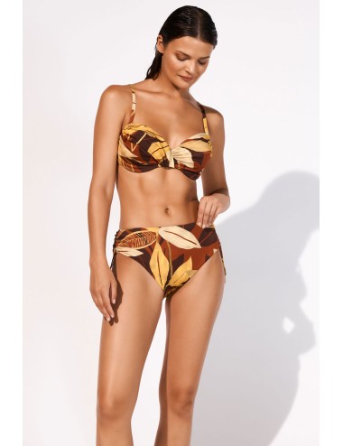 Bikini con top deep botanic copper e slip alto regolabile 5520+800 611 343 +++