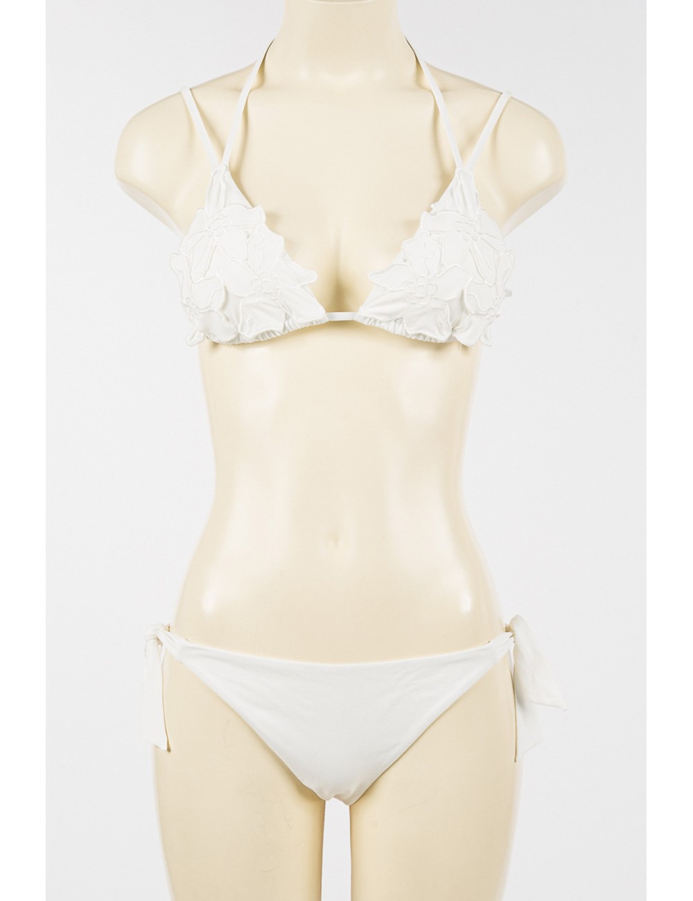 Bikini triangolo e slip brasiliano 251lmmv22 00632 bianco sugar +++