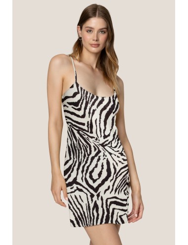 4giveness - abito corto stampa zebra  125wcuac5414 200