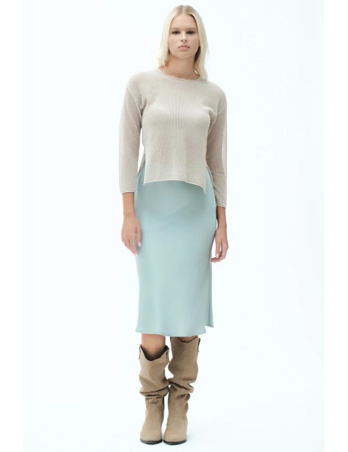 Girocollo microrete fd160 beige