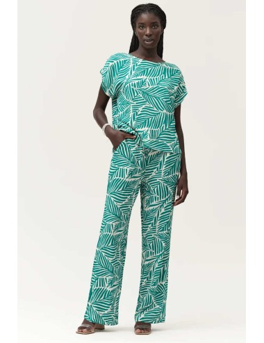 Casacca fantasia  con risvolto ww30416 verde