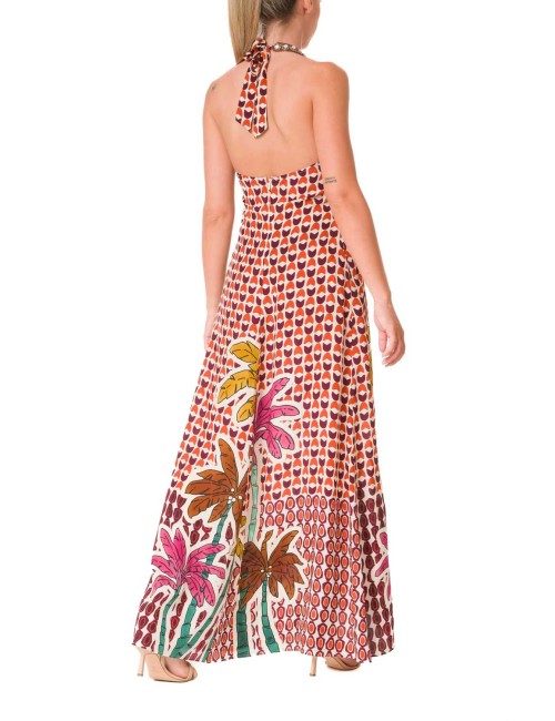 Anjuna - abito michela palme geo cognac