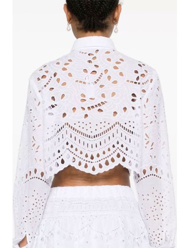 Ermanno scervino - camicia corta d464k611rxt 10601 bright white