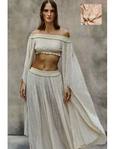 Christianzen - top in lurex maniche lunghe esmeralda powder +++