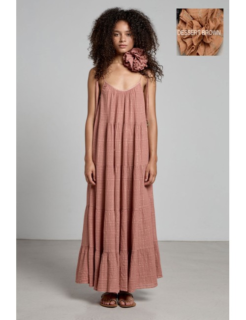 Christianzen - abito lungo mirabella desert brown