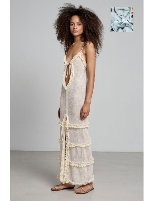 Christianzen - abito lungo brook ice blue