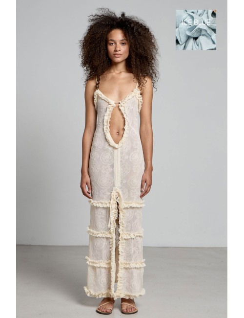 Christianzen - abito lungo brook ice blue