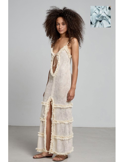 Christianzen - abito lungo brook ice blue