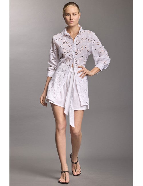 Maxi camicia paloma vi25-018 bianco