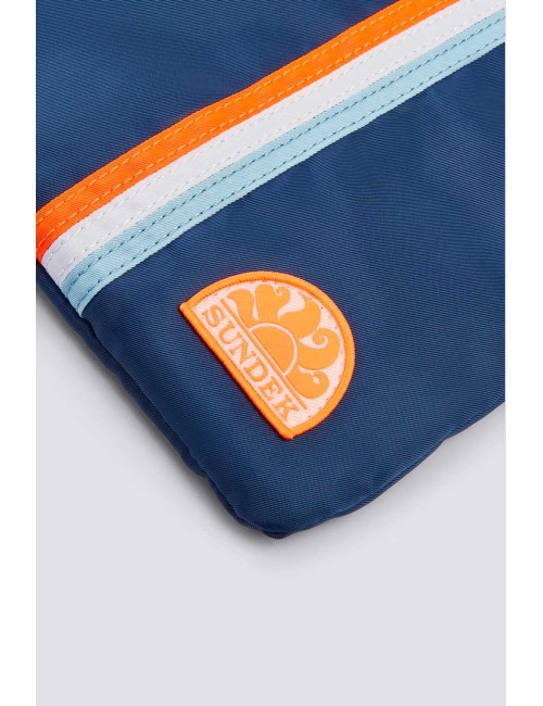Sundek - ludvig pochette con dettaglio arcobaleno am377abta100 00724 navy